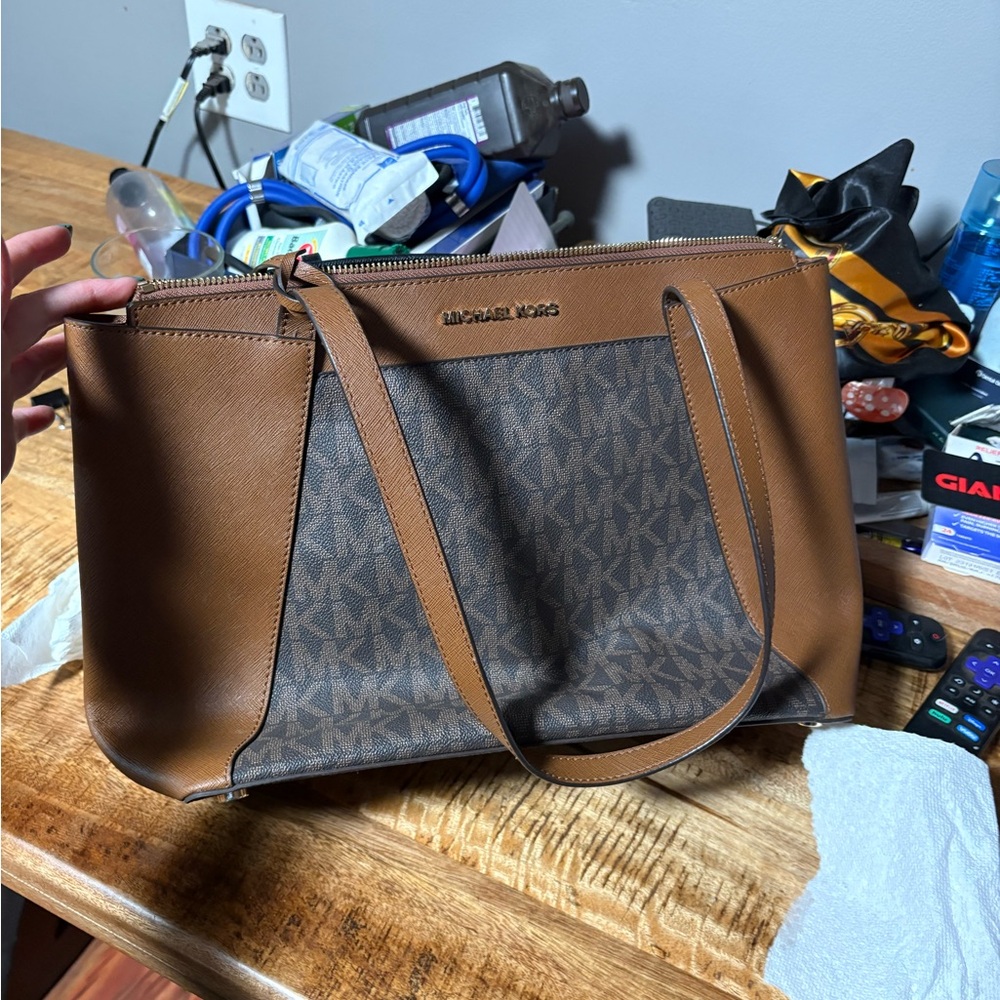 Michael Kors Two-Tone Leather Tote